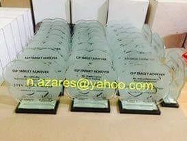Affordable Glass Plaques and trophy (Category: Vintage Collectibles) located in Malabon City. Submitted by micachuu (Listing ID 1006818766, Image 1). Description: we accept RUSH orders :) No minimum order :) N. Azares Glass & Aluminum is your trusted provider and supplier of affordable glass plaques, trophies, corporate giveaways, signage, and name plates. for inquiry and quotations, please call or email us n.azares@yahoo.com 0915-6873-877 look f