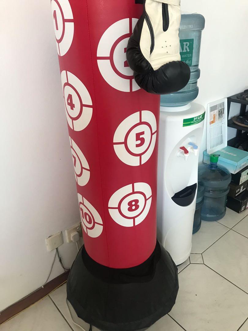 Boxing bag AIBI Power tilt free standing punch bag FREE boxing gloves Sports Equipment Exercise Fitness Cardio Fitness Machines on Carousell