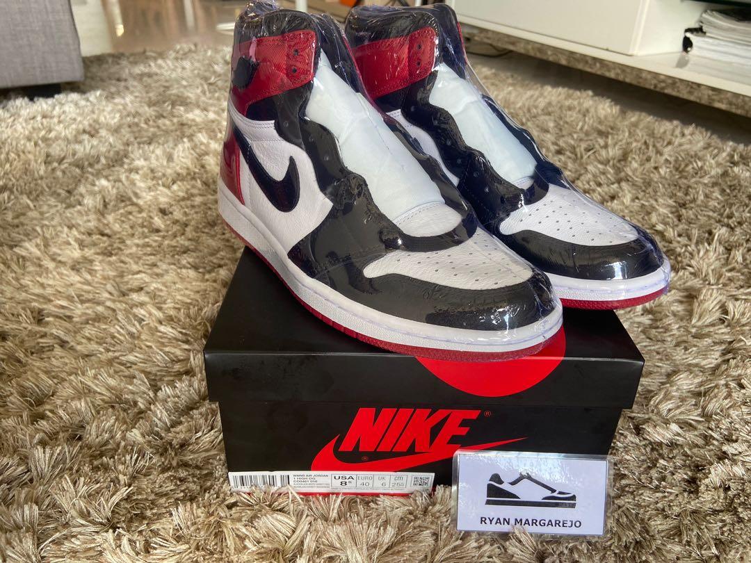 jordan 1 satin black toe mens