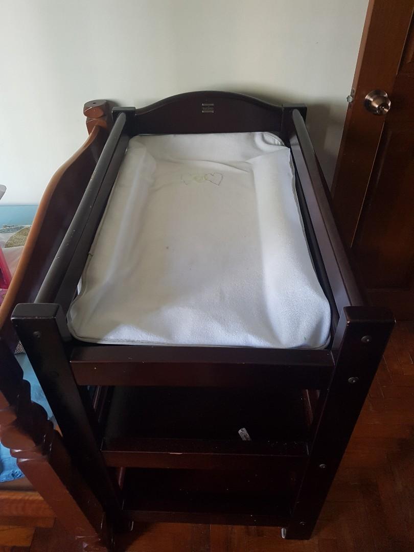 Baby Cot and Change table, Free Items on Carousell