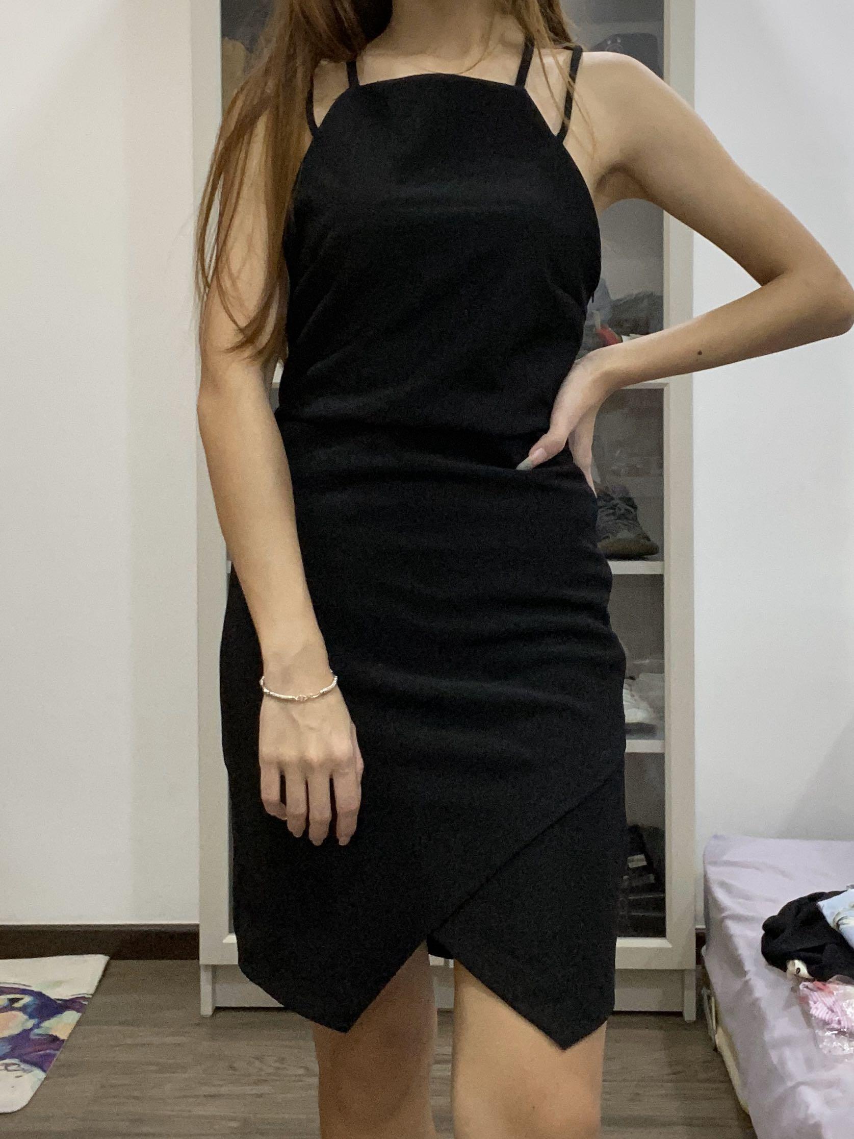 black criss cross dress