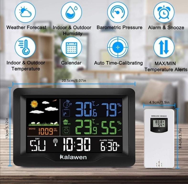 [BRAND NEW] Kalawen Weather Station Wireless Digital Indoor / Outdoor