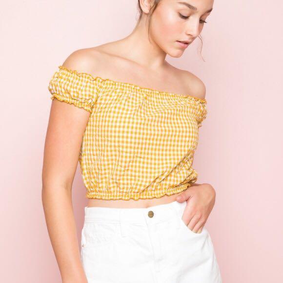 brandy melville yellow top