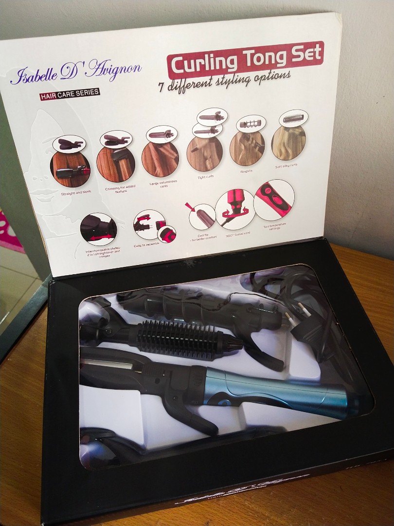 Ceramic Curling Tong Set 7 in 1