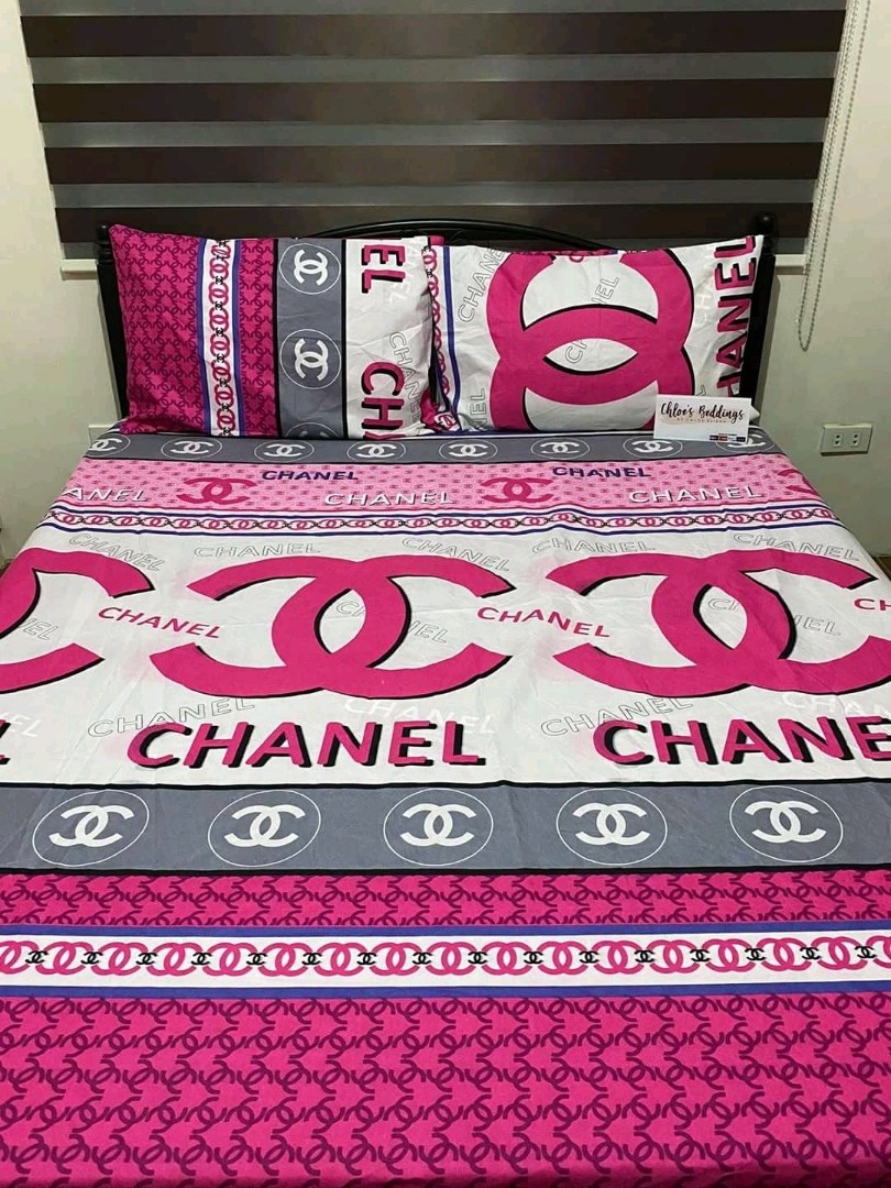 Chanel Inspired Print Bedding Set  Duvet Bedspread With 4 Pillowcases   Konga Online Shopping