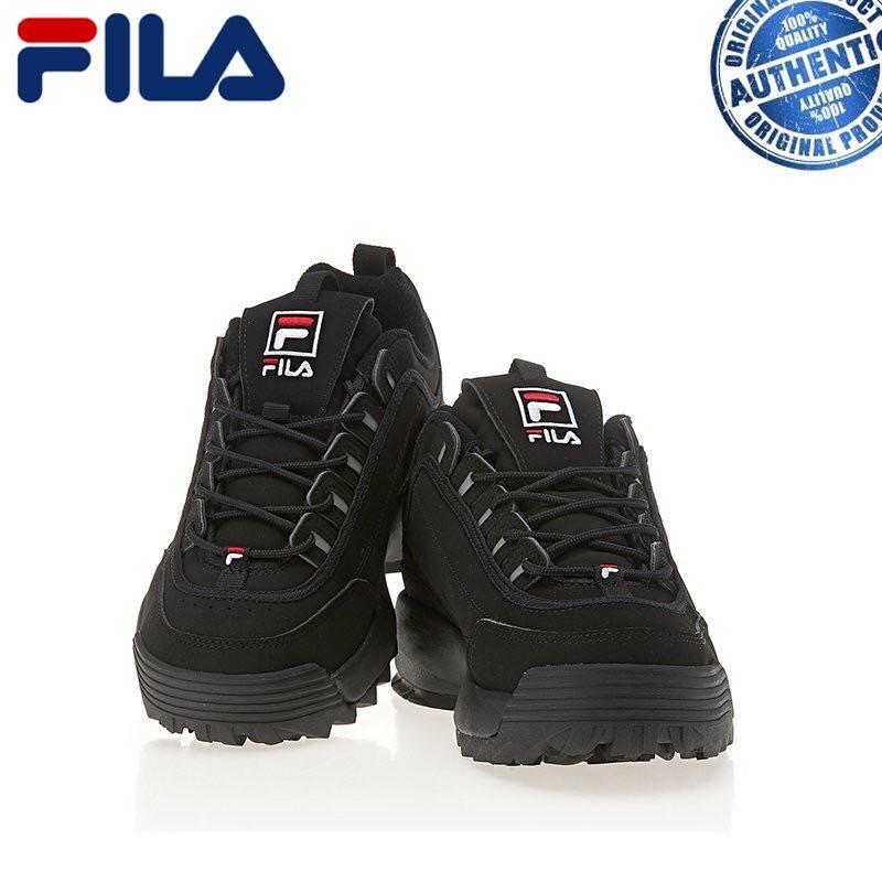 fila heritage disruptor low wmn black