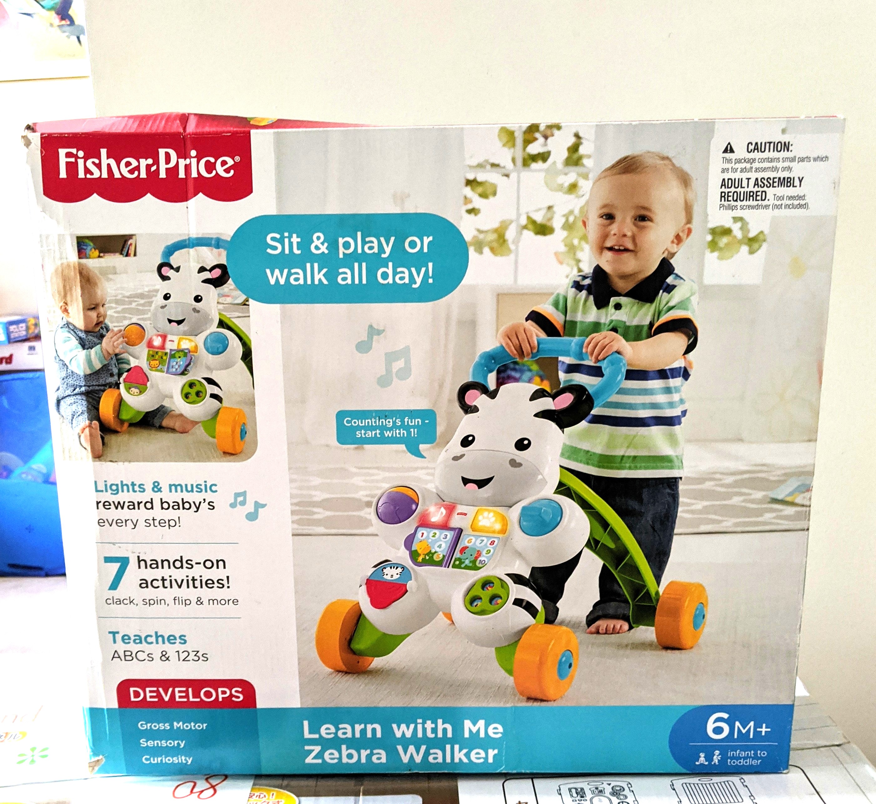 fisher price zebra walker disassembly