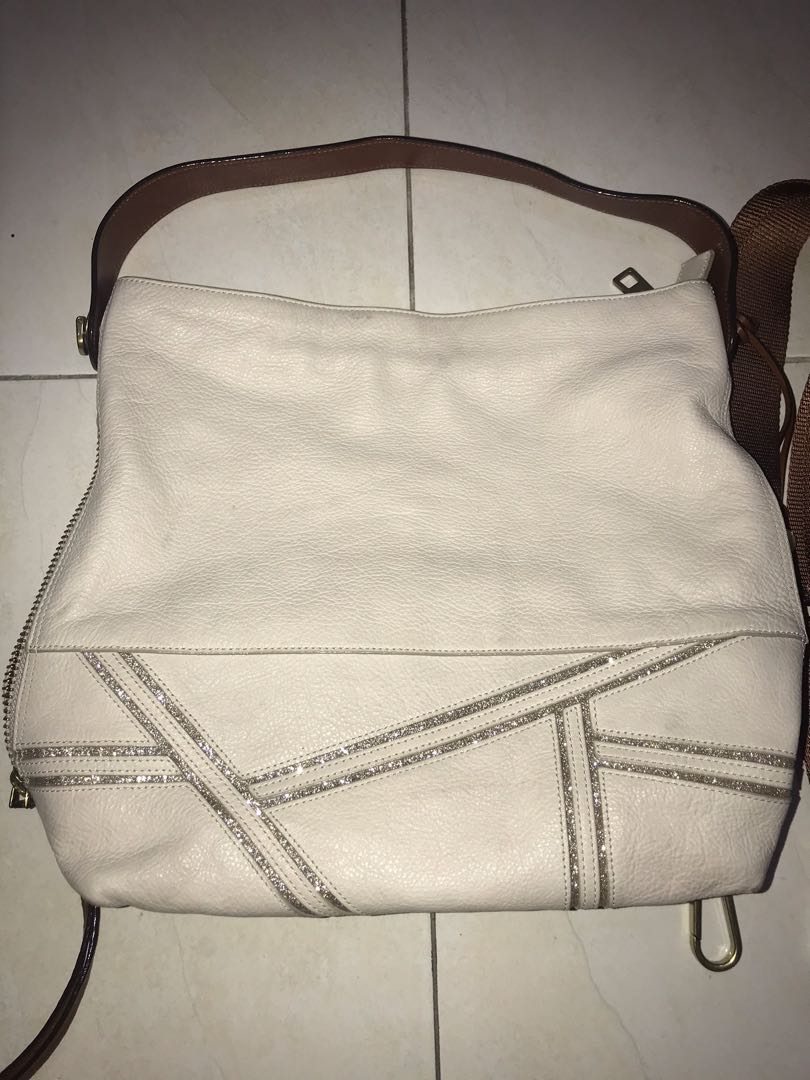 Fossil Maya Hobo Bag Vanilla Fesyen Wanita Tas Dompet di Carousell