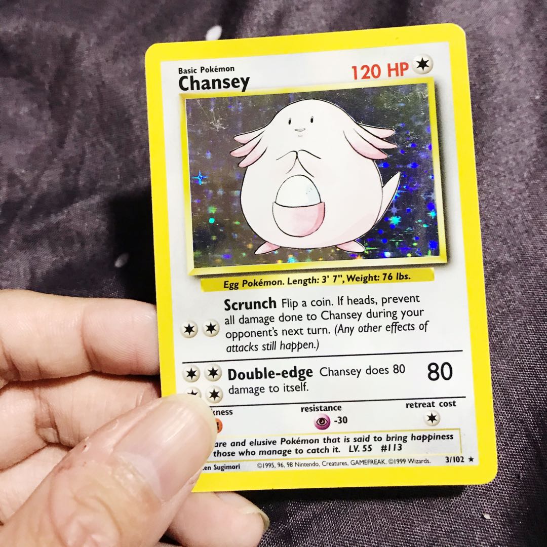 Item Sold Pending Postage Giving Away Free Allforfree Pokemon Chansey Holo Card Entertainment J Pop On Carousell
