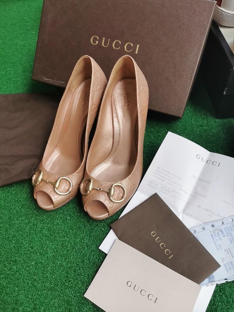 rose gold gucci shoes