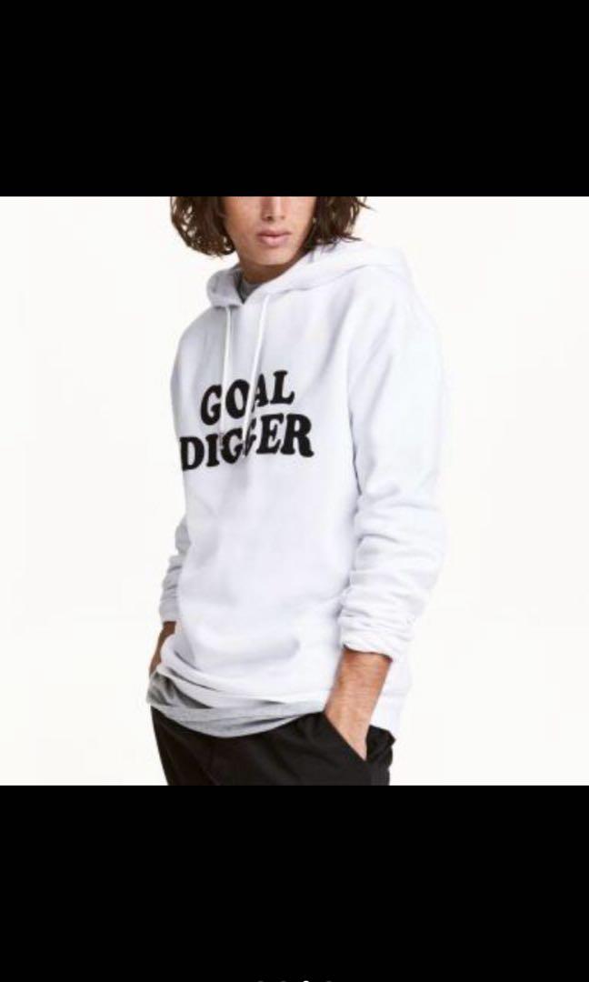 Hoodie H M goal digger Fesyen Pria Pakaian Atasan di Carousell
