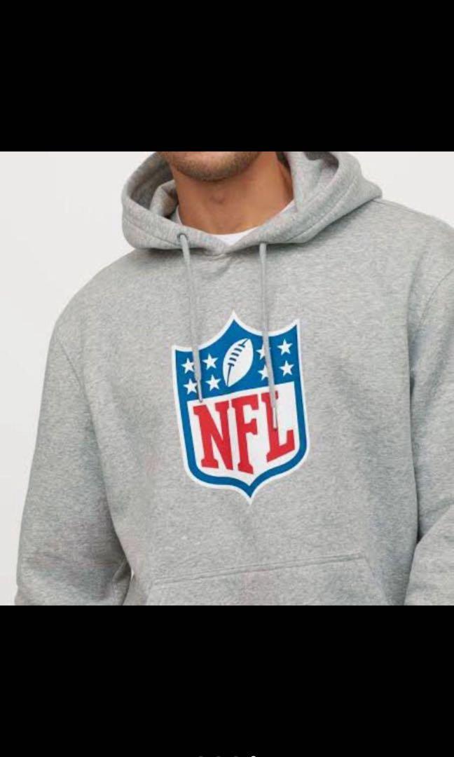 Hoodie H&M Nfl, Fesyen Pria, Pakaian , Atasan Di Carousell