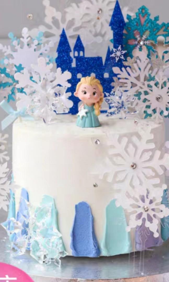 Instock Elsa Doll Castle Cake Topper Set Of 4 Food Drinks
