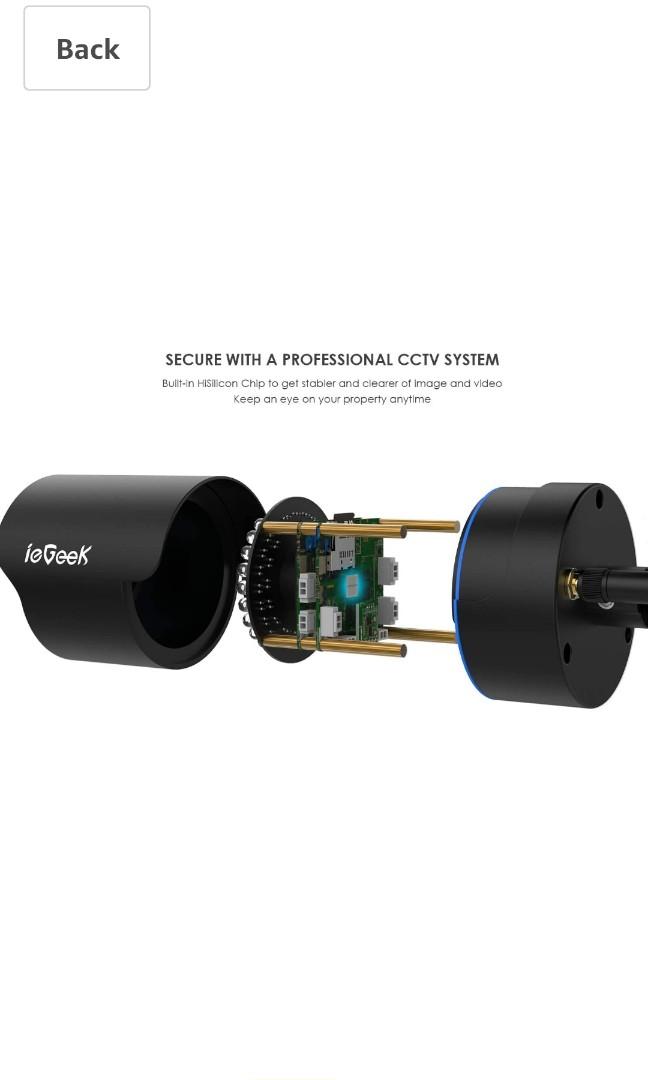 Ip camera IEGEEK (Category: Cameras) located in Singapore. Submitted by slancer (Listing ID 1006672952, Image 5). Description: Brand new in box. https://www.amazon.co.uk/ieGeek-Security-Waterproof-Surveillance-Detection-black/dp/B073GQ8T2L.