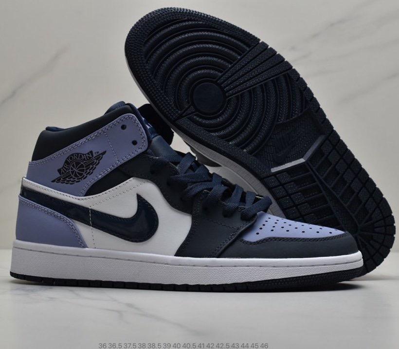 jordan 1 mid obsidian sanded purple