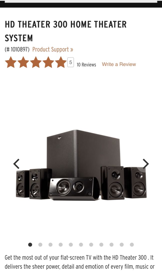 klipsch hd 300 home theater system