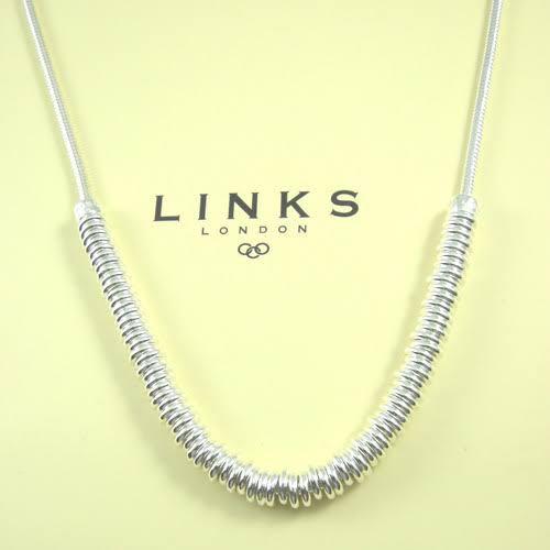 LINKS OF LONDON 925 STERLING SILVER SMALL WOVEN PENDANT 17 1/2
