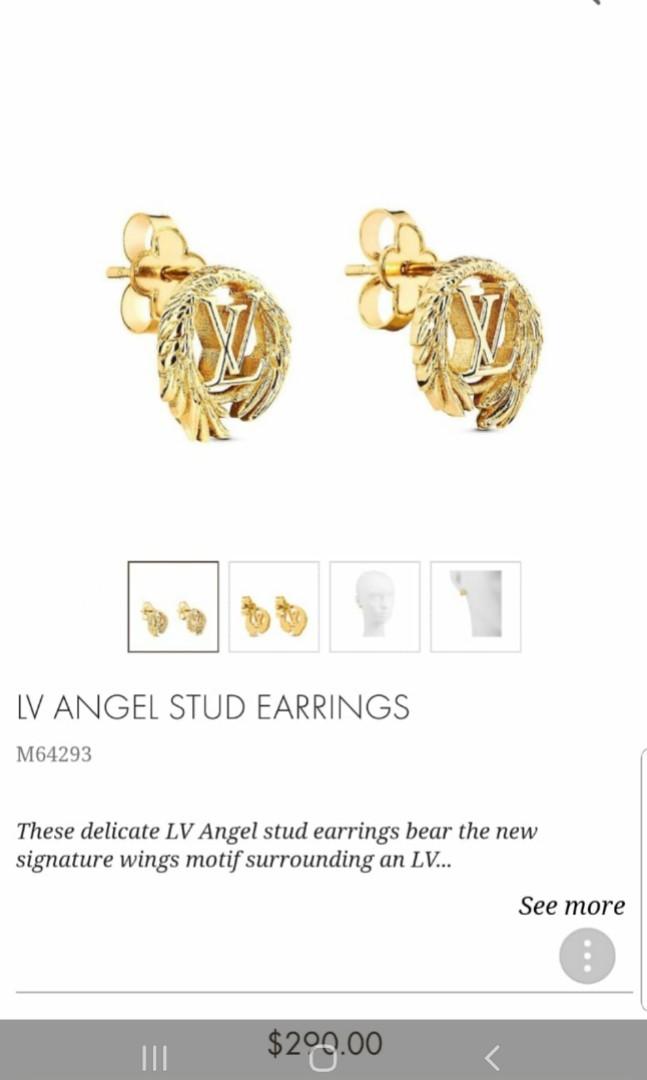 Lv angel best sale stud earrings