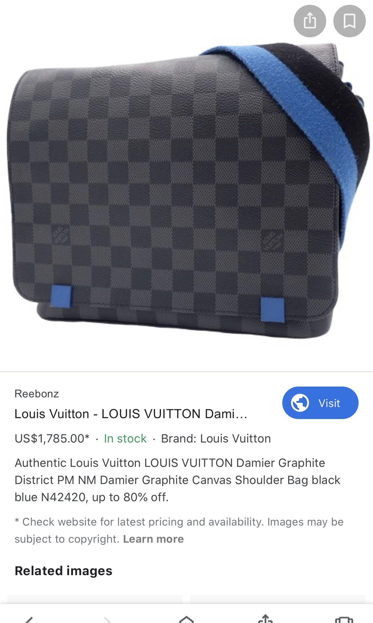 Louis Vuitton] Louis Vuitton District PM N42420 Dami Graphit