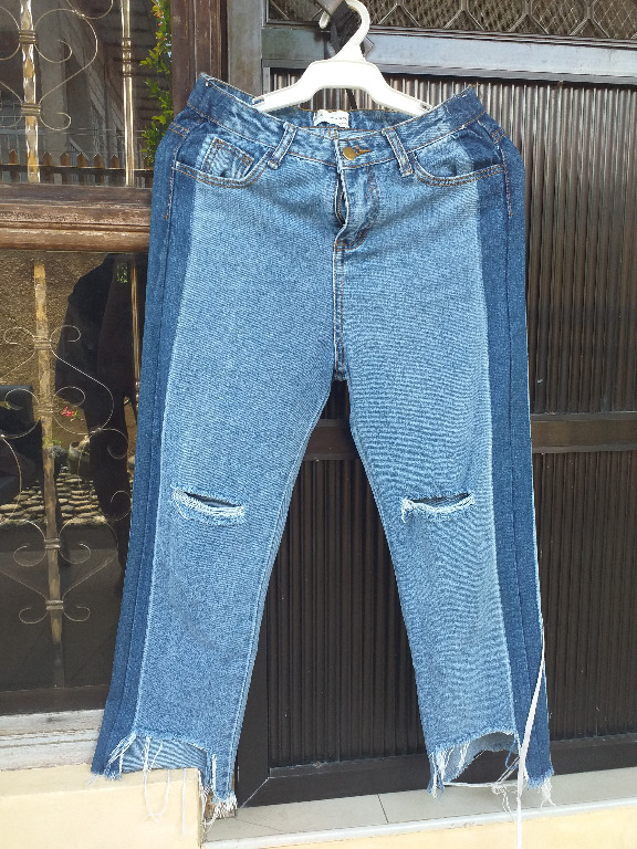 medium wash ripped jeans