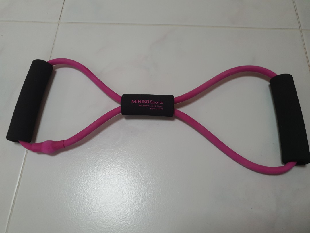 Miniso Figure 8 Resistance Band, Sports Equipment, Exercise & Fitness