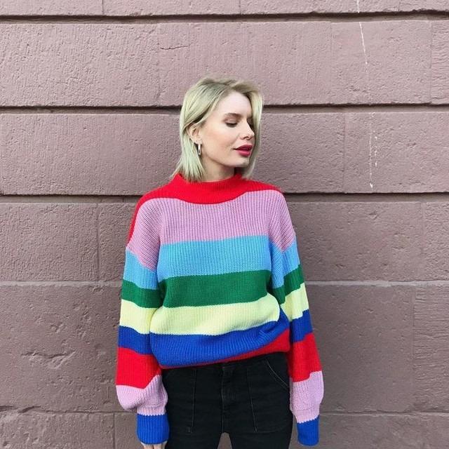 Rainbow sweater monki hotsell