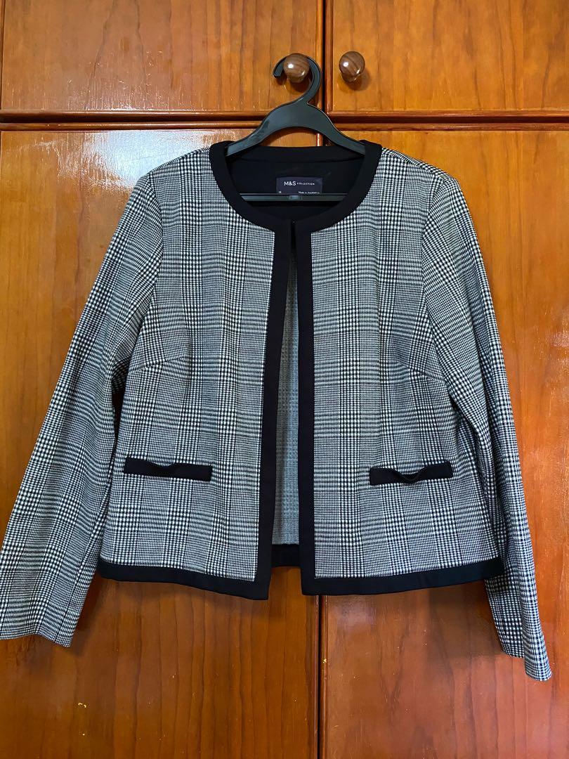 m&s white denim jacket