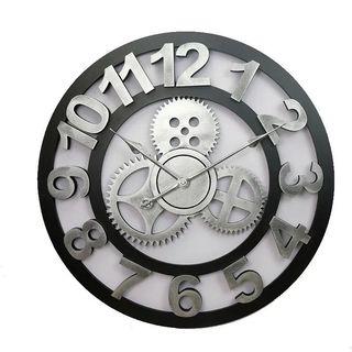 70cm Oversized Retro Style Wooden Gear  Wall Clock