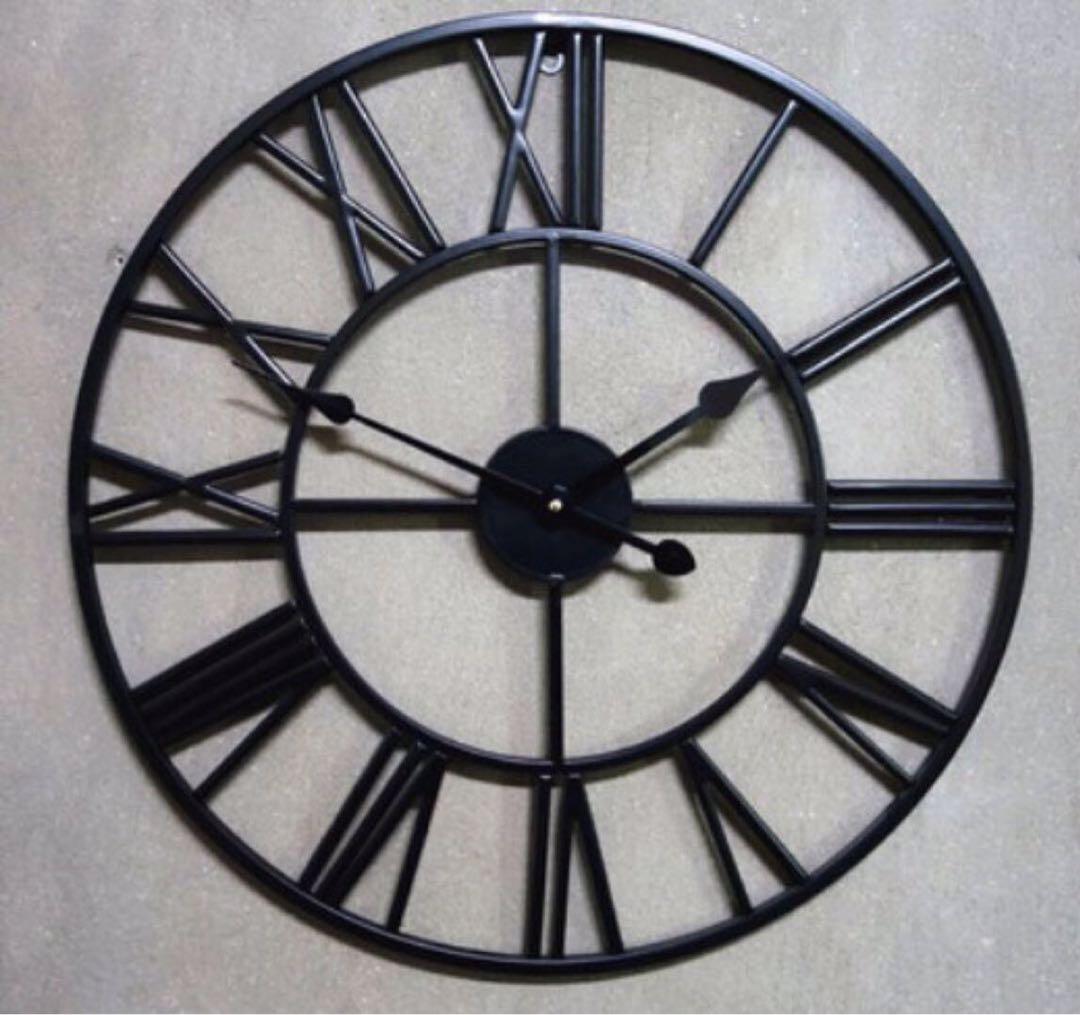 New Item 76cm Oversized Modern Industrial Wall Clock Home