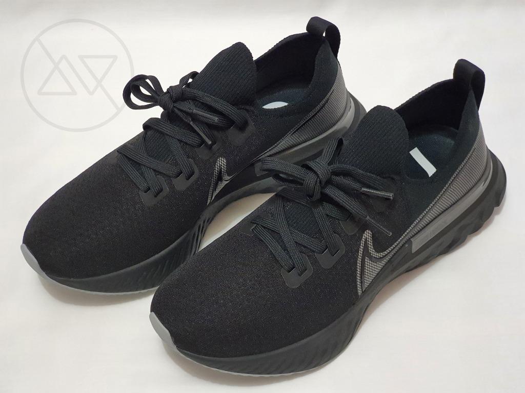 nike react infinity run flyknit triple black