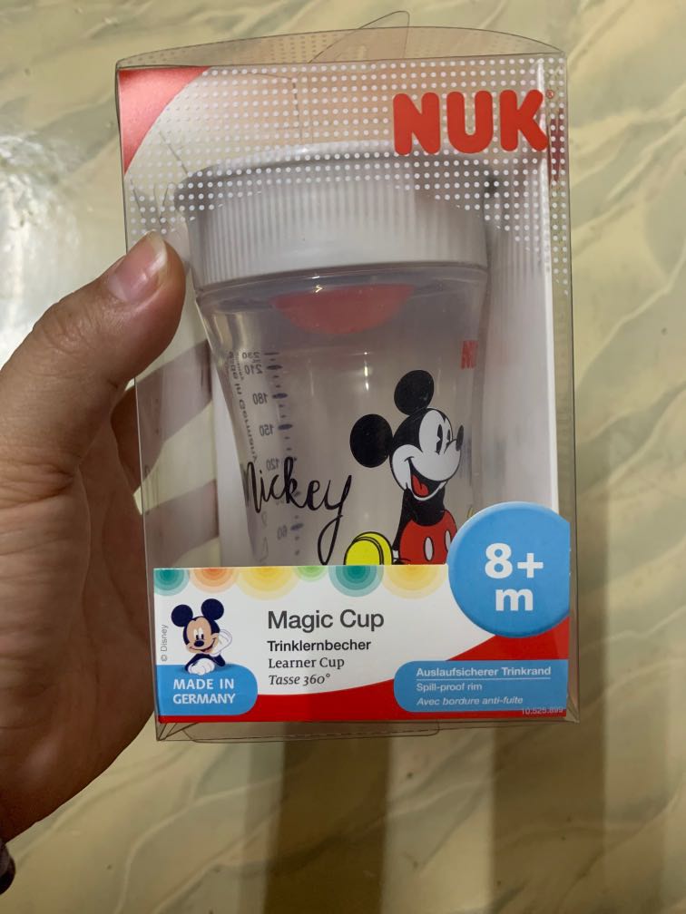 NUK Magic Cup, Magic 360, Magical Spoutless Sippy Cup - 230ml [Mickey  Mouse], Babies & Kids, Nursing & Feeding, Weaning & Toddler Feeding on  Carousell