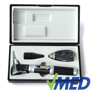 Opthalmoscope Otoscope Fiber Optic Professional ENT Diagnostic Set