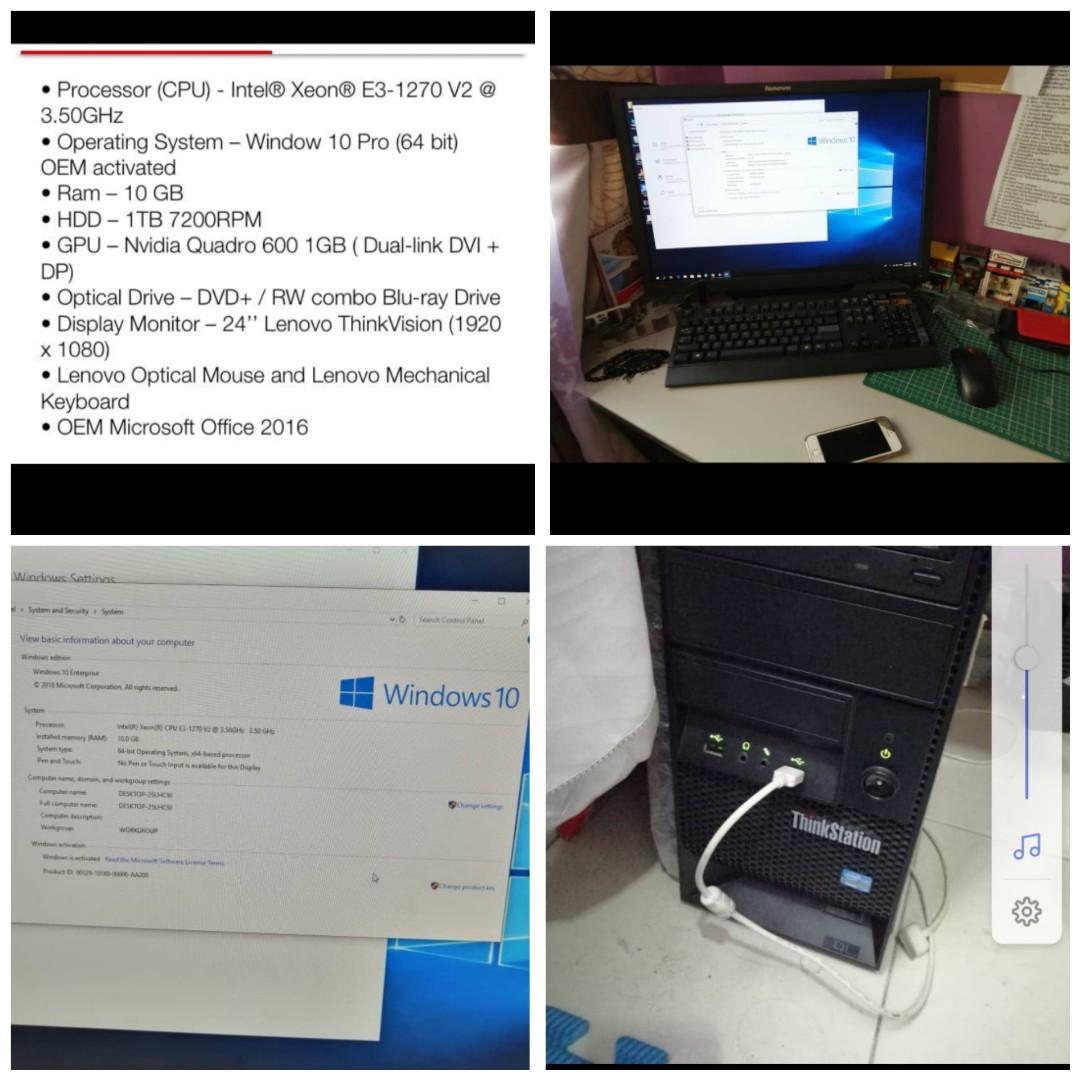 Pc High Specs Murahhh Intel Xeon Electronics Computers Desktops On Carousell