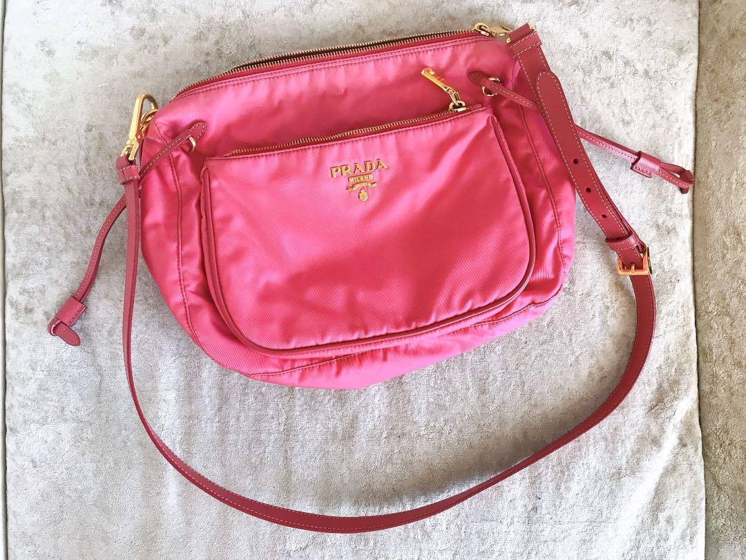 Prada pink sling bag Women s Fashion Bags Wallets Cross body
