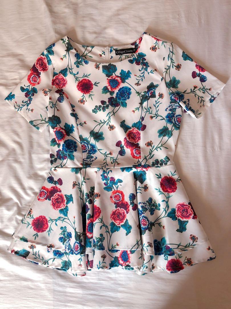 flower peplum top