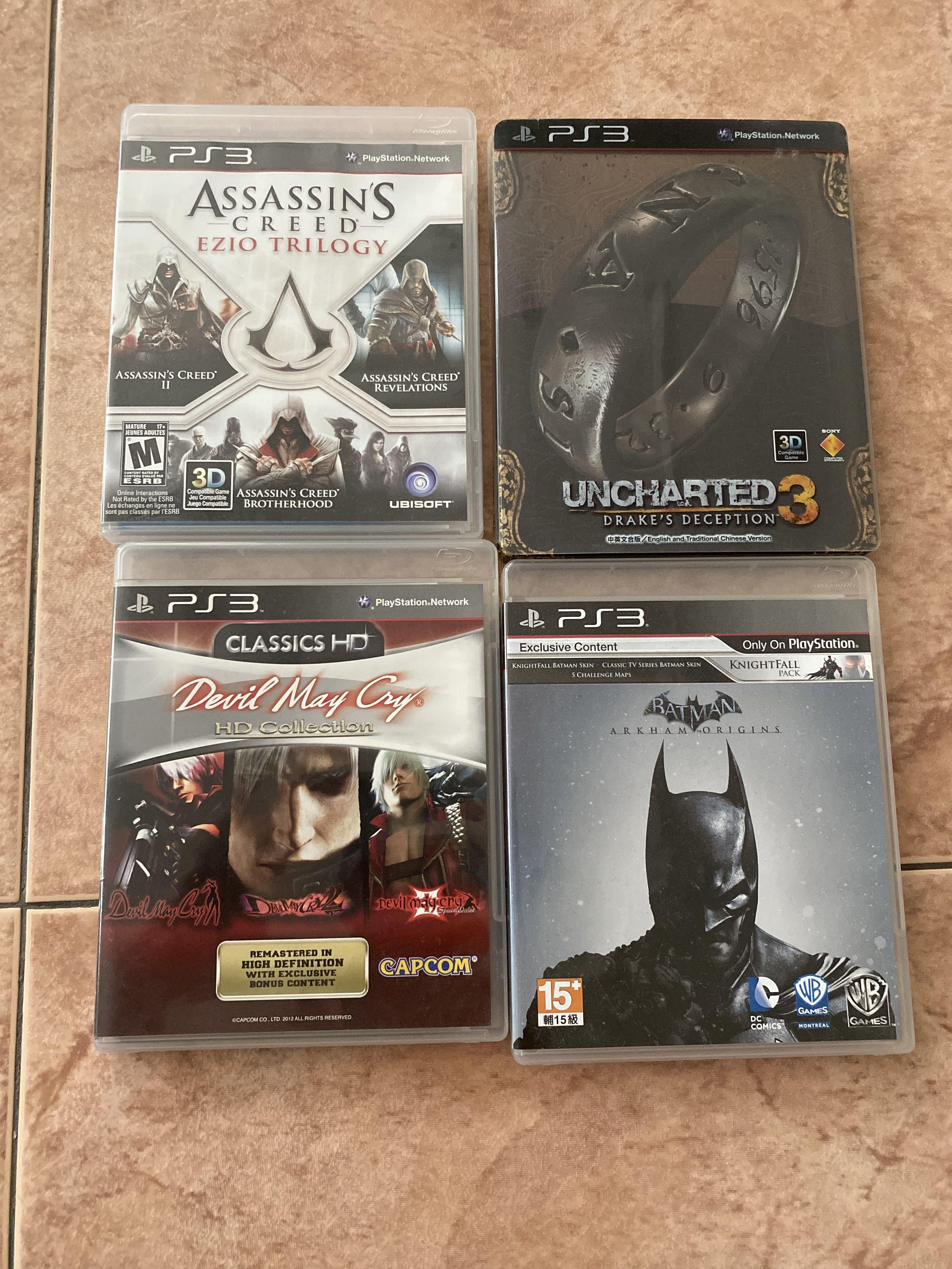PS3 Games (Assassin's Creed, Devil May Cry, Batman, Uncharted 3), Video  Gaming, Video Games, PlayStation on Carousell