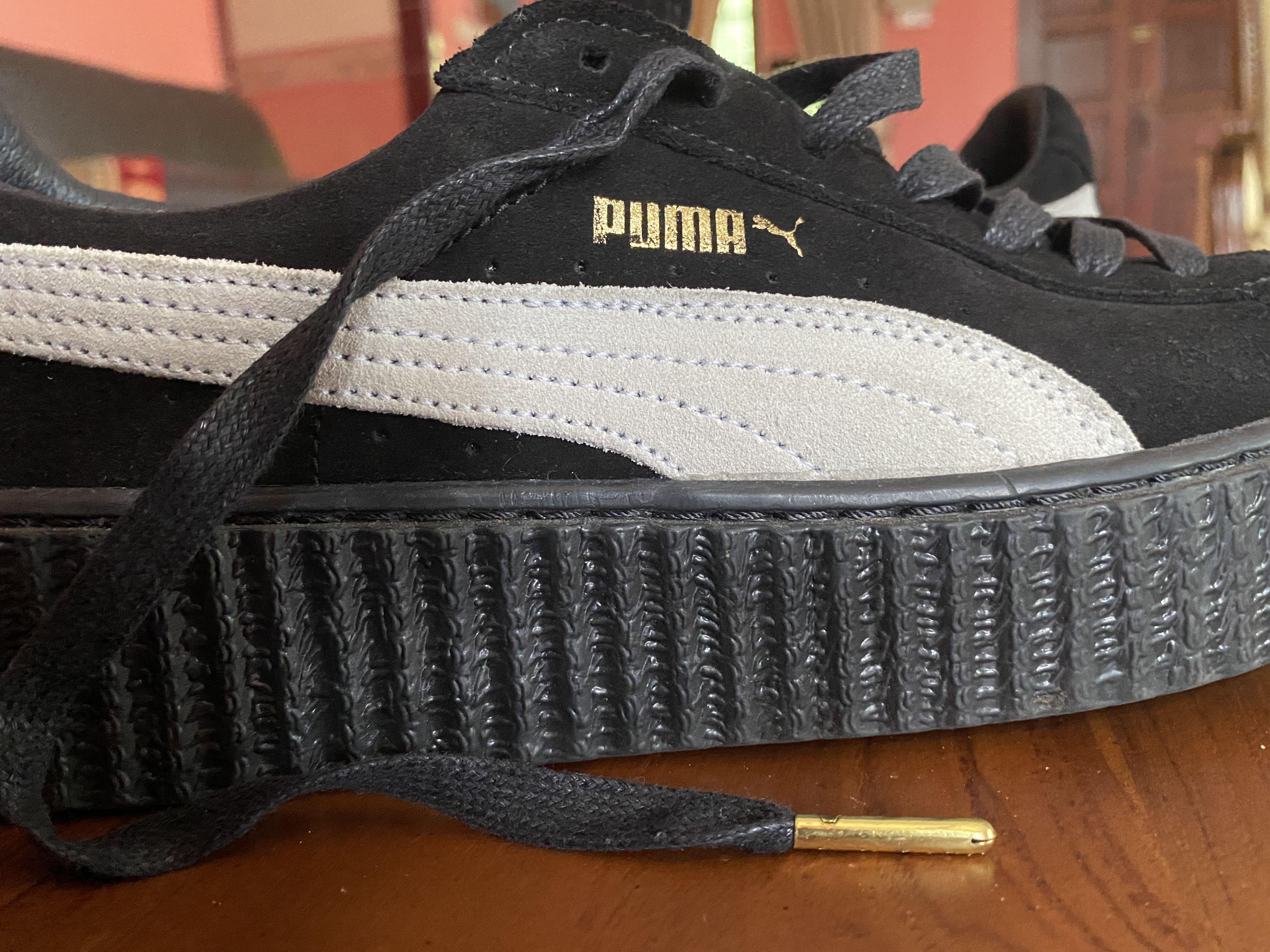 Puma Fenty By Rihanna Platform Black Suede Creepers Women S Women S Fashion Shoes On Carousell