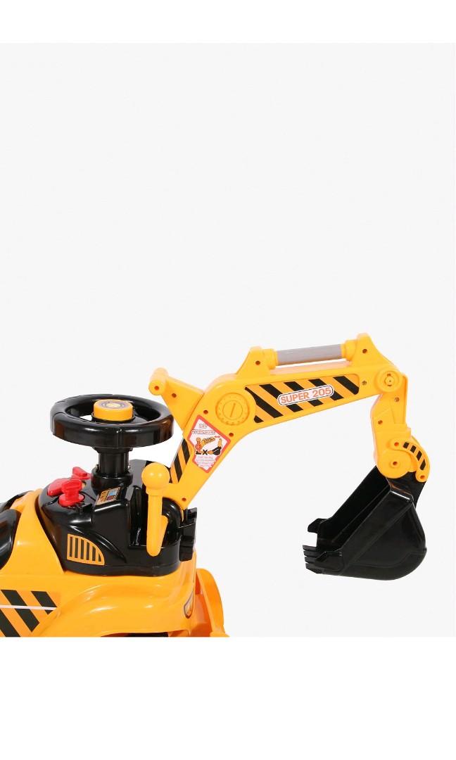 RICCO 2 in 1 ride on toy digger with helmet Babies Kids Infant Playtime on Carousell