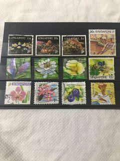 Singapore stamps-Mixed Lot of 12 (Set V)