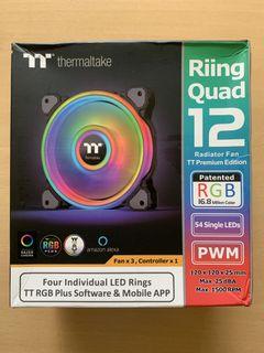 Thermaltake Riing Quad Black 3-pack 120mm RGB PWM fan