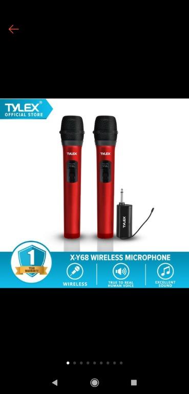 Tylex X Y68 Professional Uhf Handheld 2pcs Bluetooth Wireless Microphone System S N 95db W Receiver Hobbies Toys Music Media Cds Dvds On Carousell