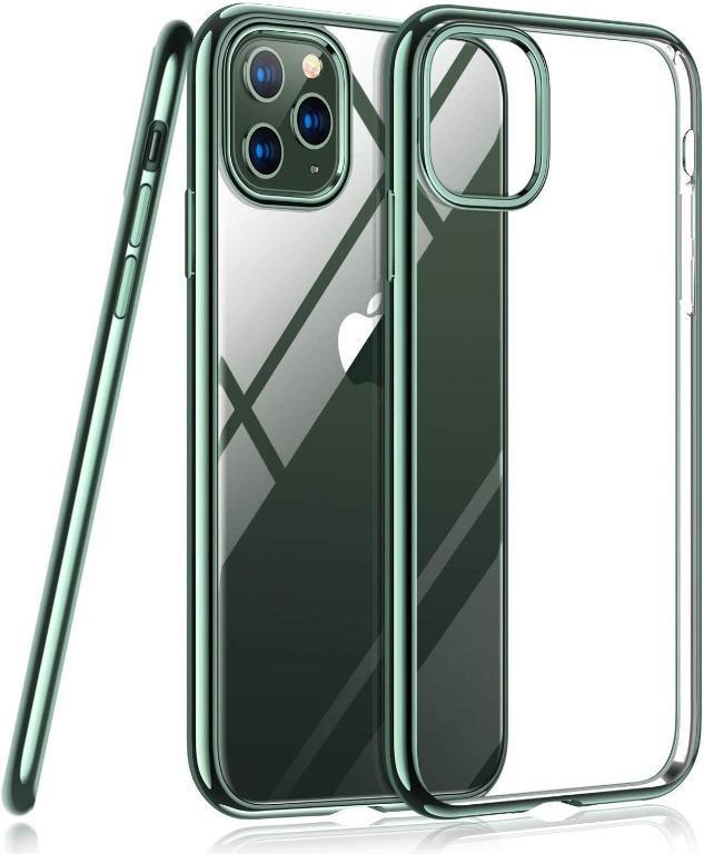 U7273 Torras Crystal Clear Designed For Iphone 11 Pro Max Case Anti Yellow Thin Slim Soft Tpu Silicone Shockproof Protective Cover Case For Iphone 11 Pro Max Midnight Green Mobile Phones