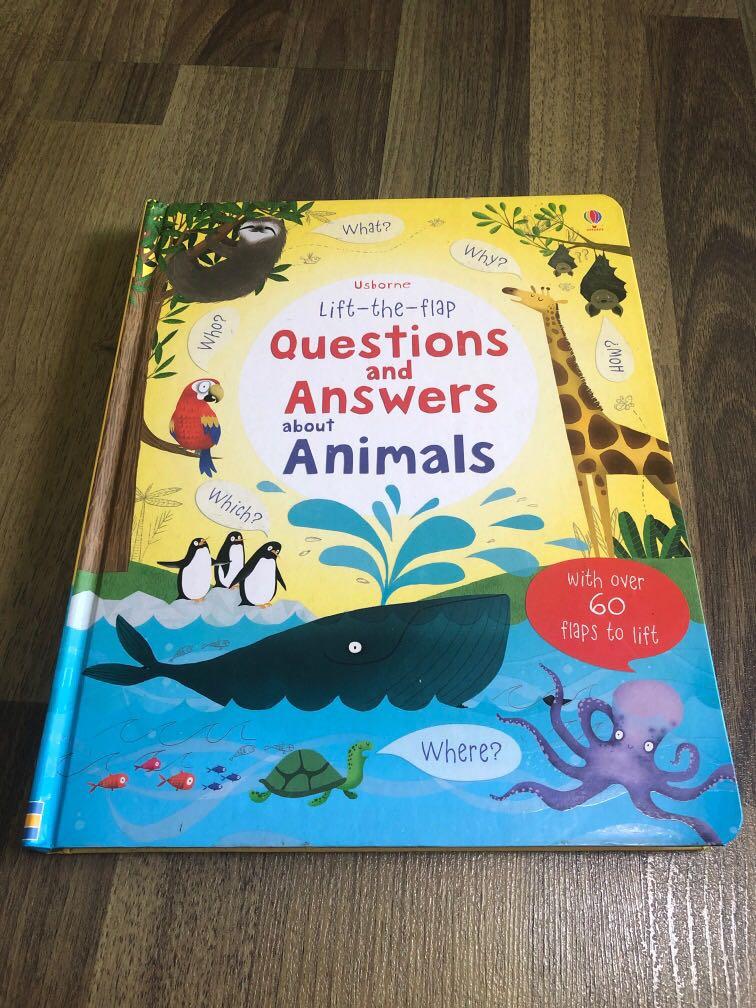 Usborne Lift the flap questions and answers about animals, Hobbies & Toys,  Books & Magazines, Assessment Books on Carousell