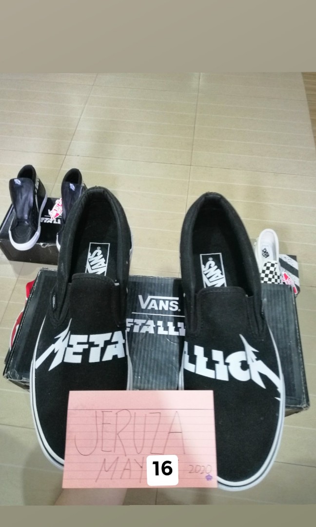 vans metallica slip on