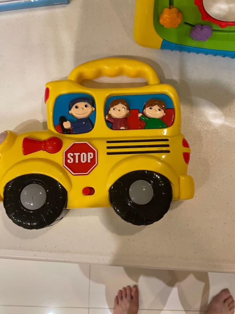 Various Toys with lights and sounds (Category: Infant Playtime) located in Malabon City. Submitted by mch125 (Listing ID 1006759277, Image 2). Description: activity box with lights and sounds, drum, shapes -700 small bus with wheels on bus song and lights -300 .