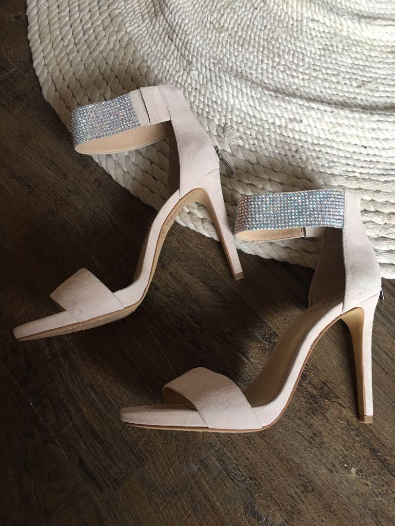 Vince Camuto Nude One Strap Heels Women s Fashion Footwear
