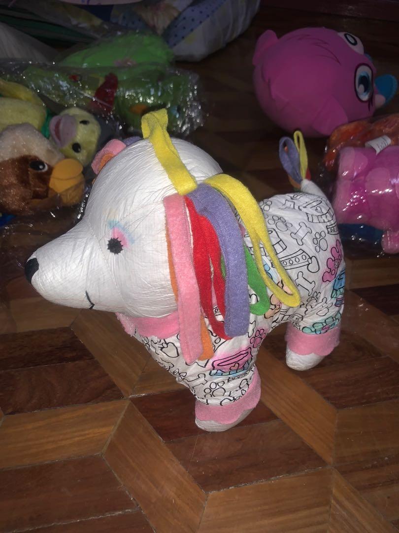 Washable Rainbow Hair Dog (Category: Plushies & Soft Toys) located in Malabon City. Submitted by decluttergirly (Listing ID 1006710977, Image 2). Description: You can color it again and again 💕.