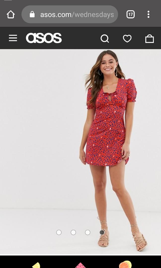 reduced price Wednesday s Girl mini tea dress in dalmatian print