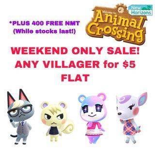 (WEEKEND FLASH SALE) $5 FLAT for Animal Crossing Villagers!