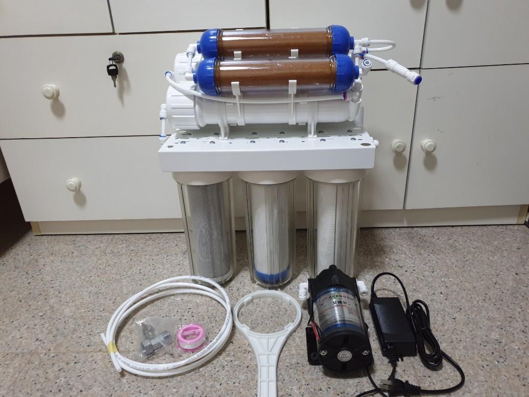 7 stage RODI filter unit 200/300GPD Aquatron dual reverse osmosis deionisation water purifier